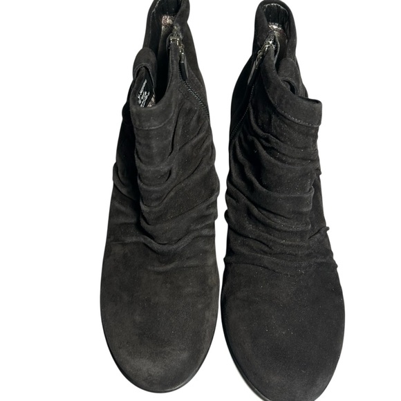 Dansko Buffy Womens Leather Suede Black Ankle Booties Sz 39 - Picture 3 of 9